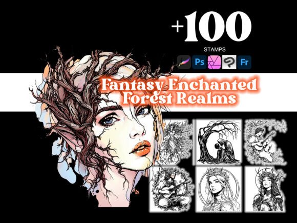 100 Enchanted Forest Realms Procreate: A Creative Toolkit for Digital Illustration
