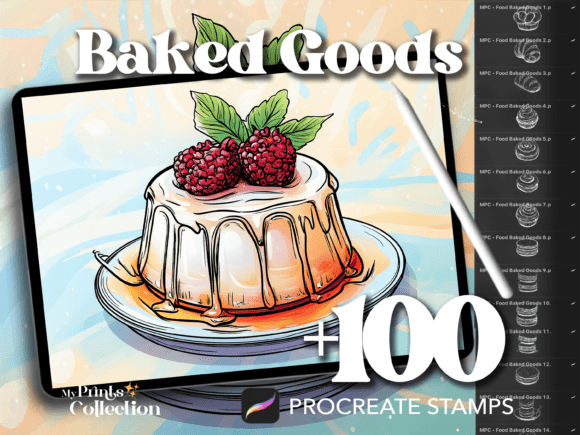100 Procreate Baked Goods Food Stamps: Enhance Your Digital Illustrations with Ready-Made Bakery Art