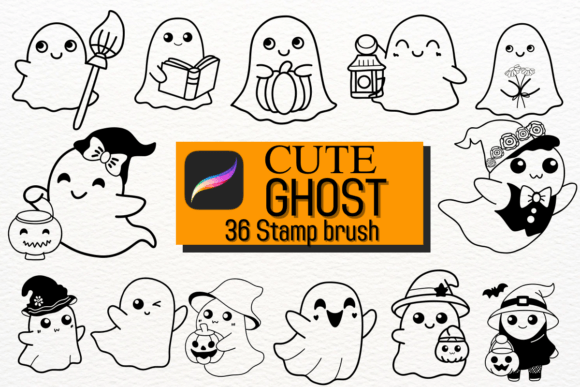 Cute Ghost: A Creative Asset for Procreate Enthusiasts