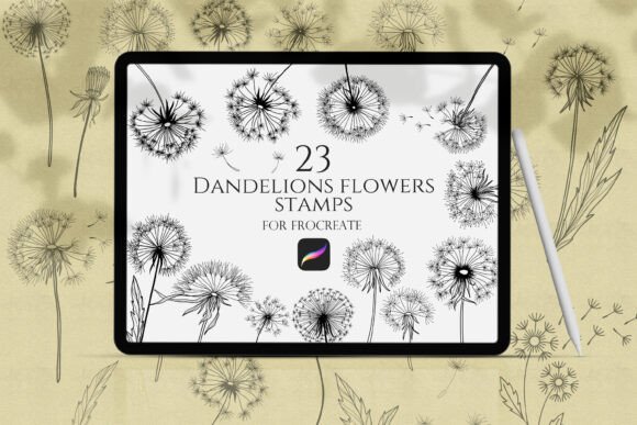 Dandelions Flowers Procreate Stamps: A Versatile Tool for Modern Digital Artists