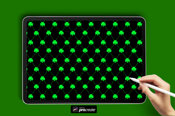 Diamond and Clover Pattern Brush for Procreate