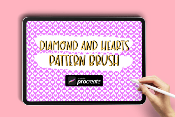 Diamond Hearts Procreate Brush: Sparkle with Style