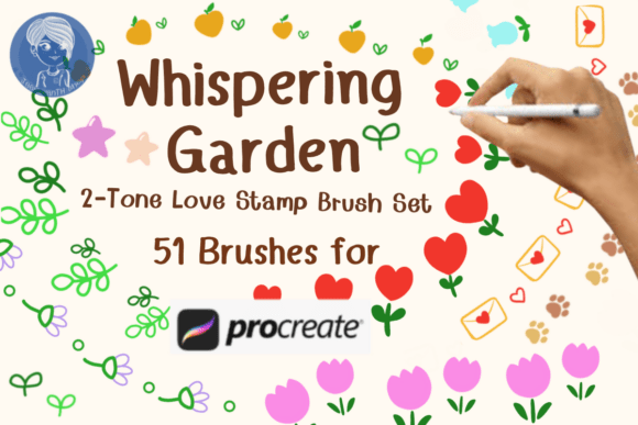 Enhancing Digital Art with the Whispering Garden Stamp Brush Set