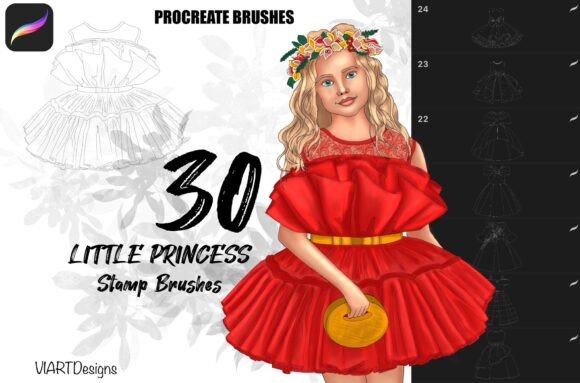 Fashion Little Dresses for Procreate: Creative Tools for Designers and Makers