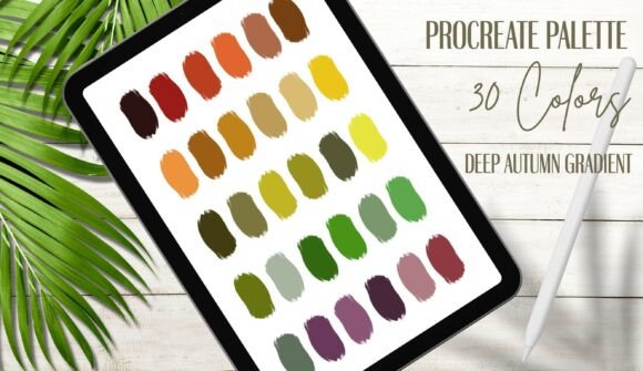 Procreate Palette — Deep Autumn Gradient: Elevating Your Digital Art with Rich Autumn Hues