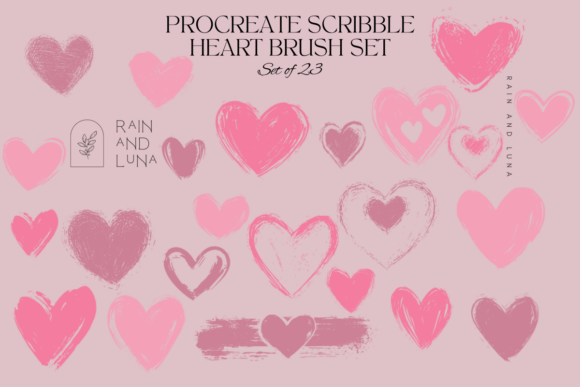 Scribble Heart Procreate Brush Set: Creative Tools for Digital Artists