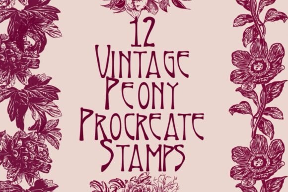 Vintage Peony Procreate Brush Set: Elevating Digital Art with Timeless Flora
